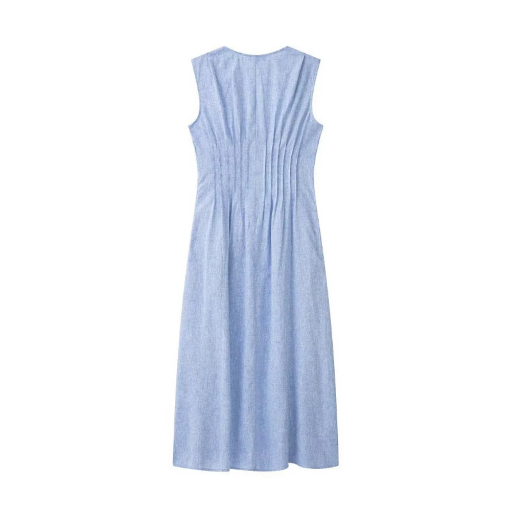 ZARA Fashionable Solid Color Slim Fit Sleeveless Dress